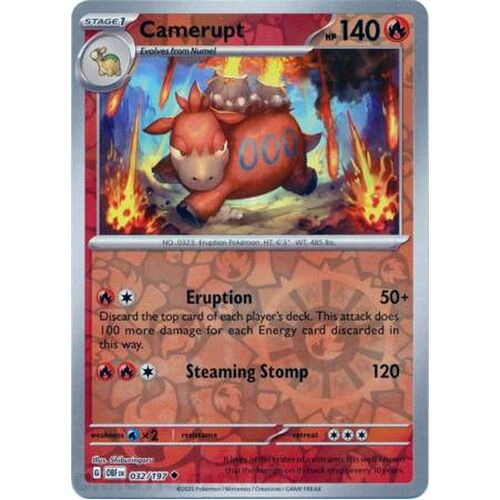 Camerupt - 032/197 - Uncommon Reverse Holo NM