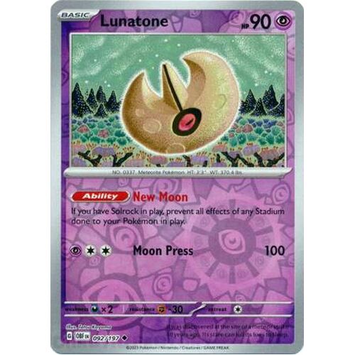 Lunatone - 092/197 - Uncommon Reverse Holo NM