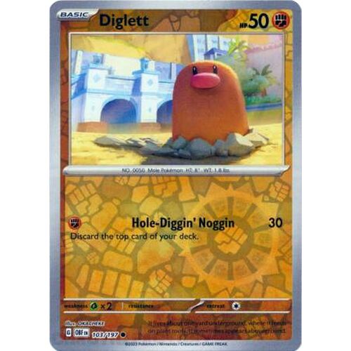 Diglett - 103/197 - Common Reverse Holo NM