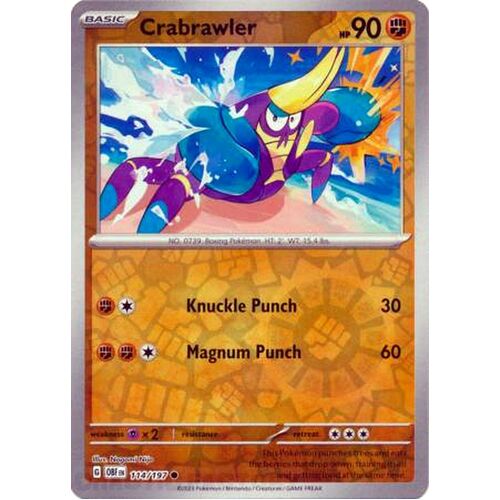 Crabrawler - 114/197 - Common Reverse Holo NM