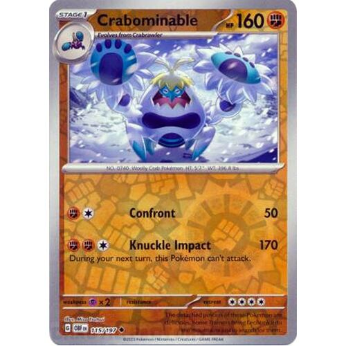 Crabominable - 115/197 - Uncommon Reverse Holo NM