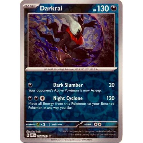 Darkrai - 136/197 - Holo Rare Reverse Holo NM