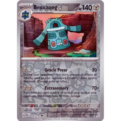 Bronzong - 145/197 - Uncommon Reverse Holo NM