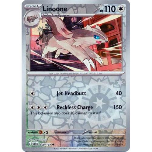Linoone - 168/197 - Uncommon Reverse Holo NM