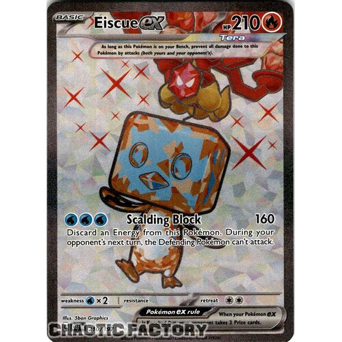 Eiscue ex - 210/197 - Full Art Secret Rare NM
