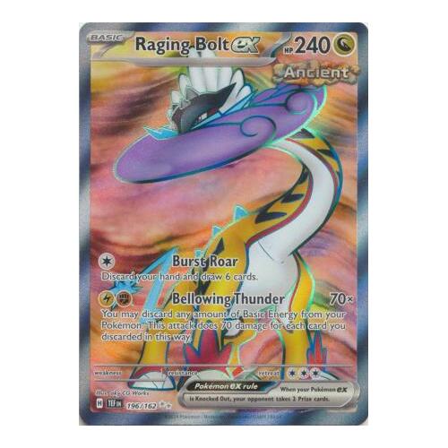 Raging Bolt ex - 196/162 - Full Art Secret Rare NM