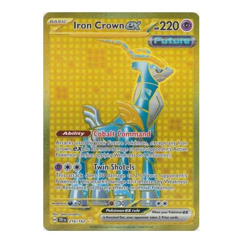 Iron Crown ex - 216/162 - Gold Secret Rare NM