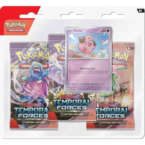 POKEMON TCG Scarlet & Violet 5 Temporal Forces Three booster blister Cleffa