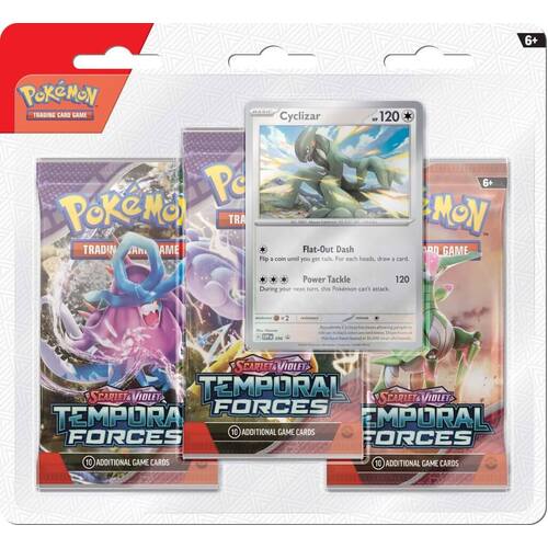 POKEMON TCG Scarlet & Violet 5 Temporal Forces Three booster blister Cyclizar