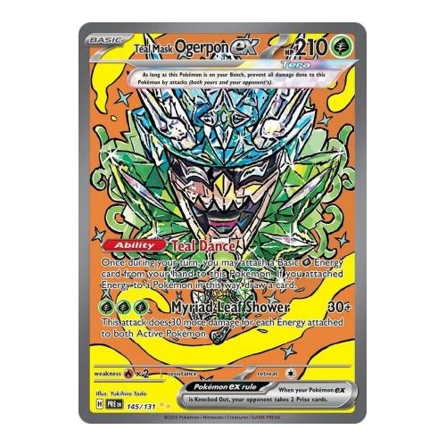 Teal Mask Ogerpon ex - 145/131 - Special Illustration Rare NM