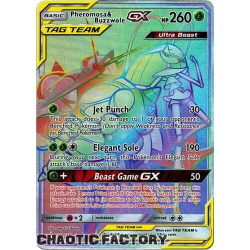 Pheromosa & Buzzwole GX - 215/214 - Hyper Rare NM