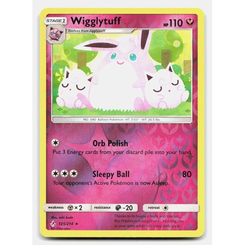 Wigglytuff 135/214 SM-Unbroken Bonds REVERSE Holo Rare NM