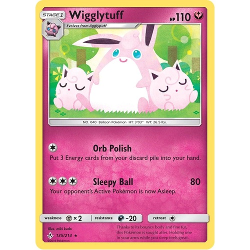 Wigglytuff 135/214 SM Unbroken Bonds Rare NM
