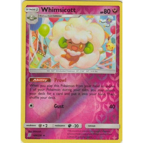 Whimsicott 144/236 REVERSE HOLO Rare Unified Minds NM