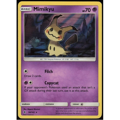 Mimikyu 58/145 - Holo NM - Guardians Rising 