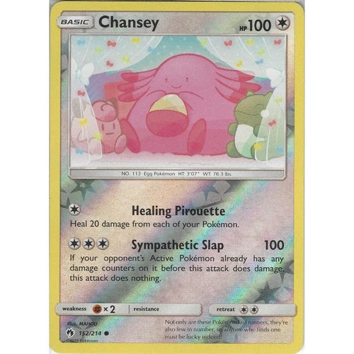 Chansey 152/214 Reverse Holo Lost Thunder NM