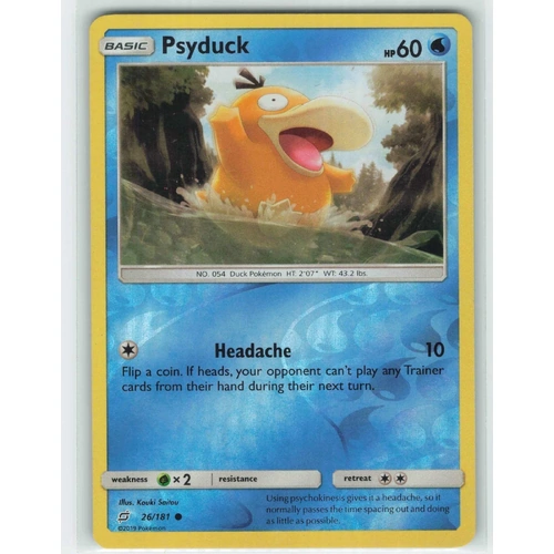Psyduck 26/181 Common Team Up Reverse Holo NM