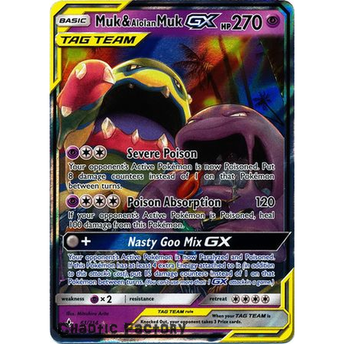 Muk & Alolan Muk GX - 61/214 - Ultra Rare NM