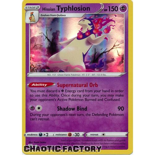 Hisuian Typhlosion - 052/189 - Holo Rare NM