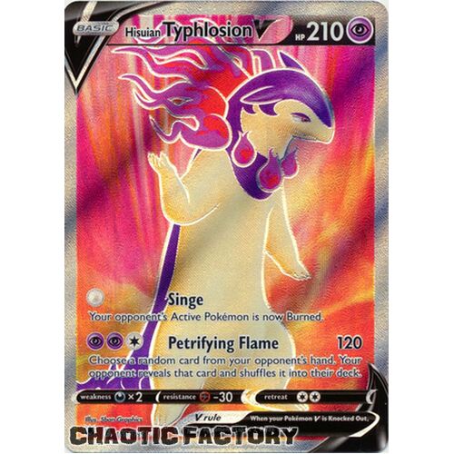Hisuian Typhlosion V - 169/189 - Full Art Ultra Rare NM