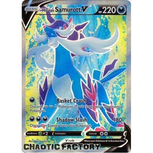 Hisuian Samurott V - 176/189 - Full Art Ultra Rare NM
