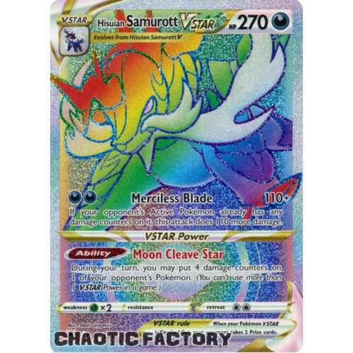 Hisuian Samurott VSTAR - 197/189 - Hyper Rare NM