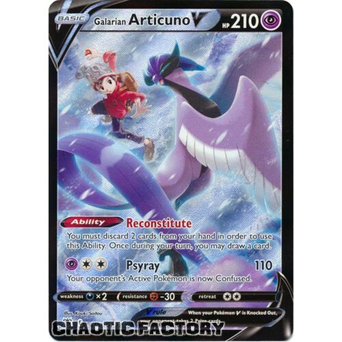 Galarian Articuno V - TG16/TG30 - Ultra Rare NM