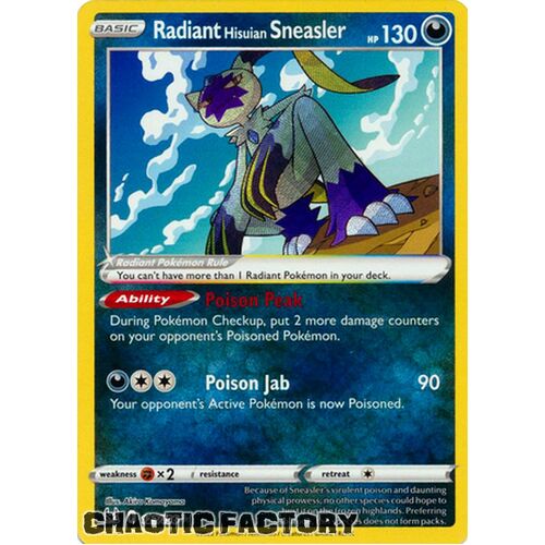 Radiant Hisuian Sneasler - 123/196 - Radiant Rare NM