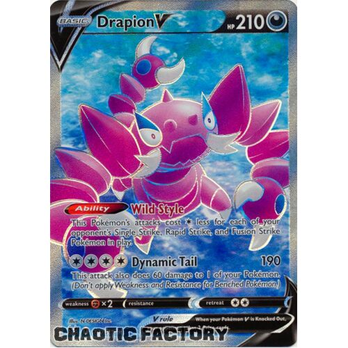 Drapion V - 182/196 - Full Art Ultra Rare NM