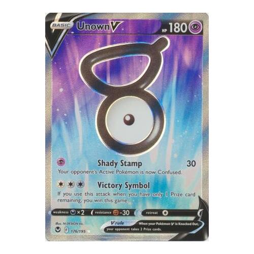 Unown V - 176/195 - Full Art Ultra Rare NM