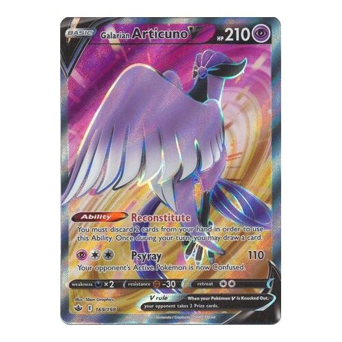 Galarian Articuno V - 169/198 - Full Art Ultra Rare NM