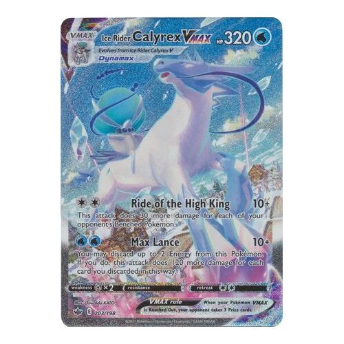 Ice Rider Calyrex VMAX - 203/198 Alternate Art Secret Rare NM