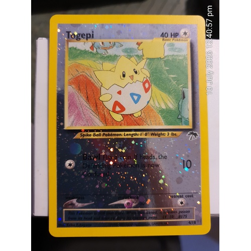 Togepi 4/18 Southern Islands Holo Rare WOTC OC card back