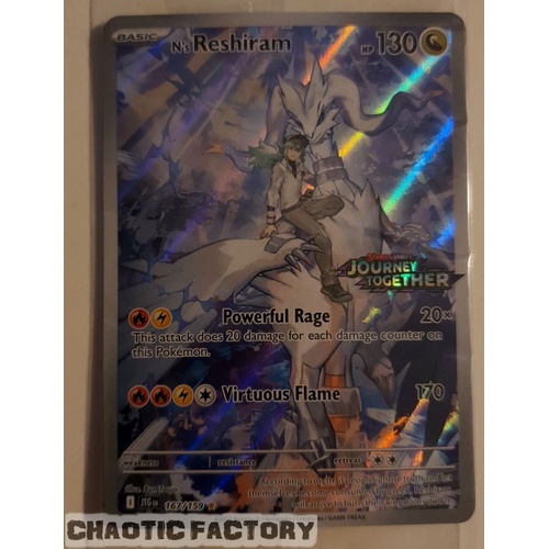 N's Reshiram 167/159 Holo Stamped Promo Journey Together