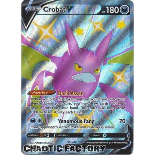 Crobat V - SWSH098 - Shiny Promo NM