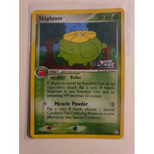 Skiploom 49/109 Reverse Holo STAMPED Ex Team Rocket Returns LP