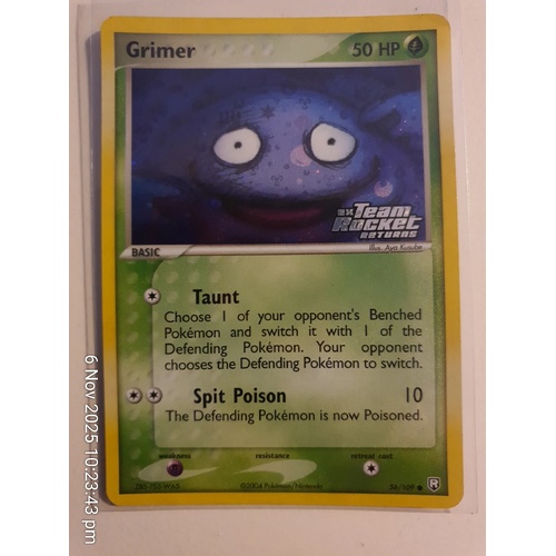 Grimer 56/109 REVERSE HOLO Ex Team Rocket Returns NM