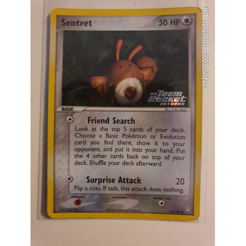 Sentret 33/109 Reverse Holo STAMPED Ex Team Rocket Returns LP