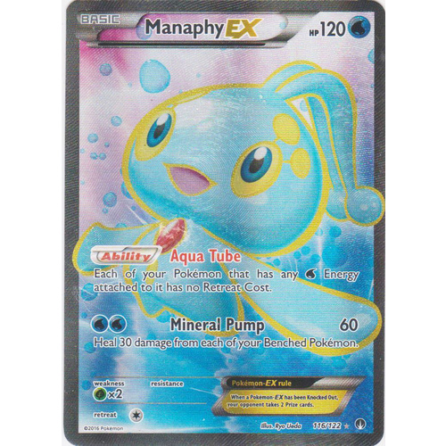 Manaphy EX - 116/122 - Full Art Ultra Rare NM