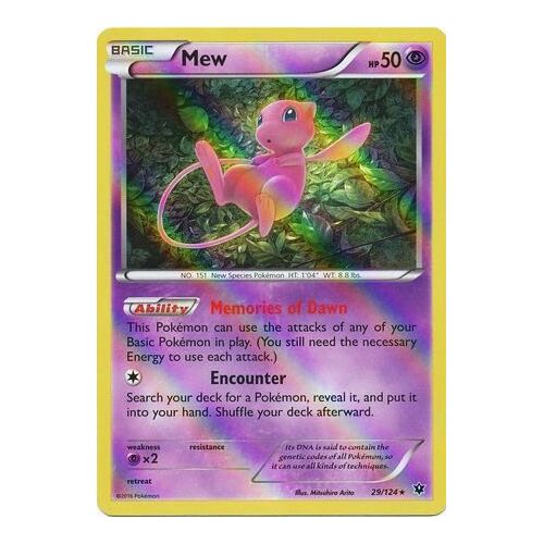 Mew - 29/124 - Holo Rare (All Holo Misprint) NM