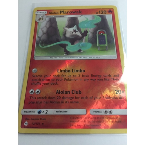 Alolan Marowak - 12/131 - Rare Reverse Holo