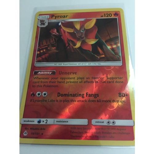 Pyroar - 19/131 - Holo Rare Reverse Holo