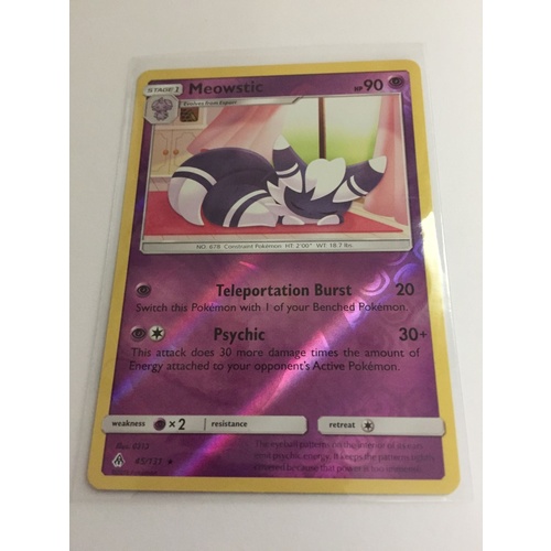 Meowstic - 45/131 - Rare Reverse Holo