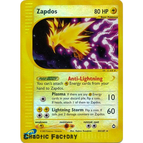 Zapdos - 44/147 - Rare Reverse Holo NM