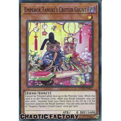 POTE-EN037 Emperor Tanuki's Critter Count Super Rare 1st Edition NM