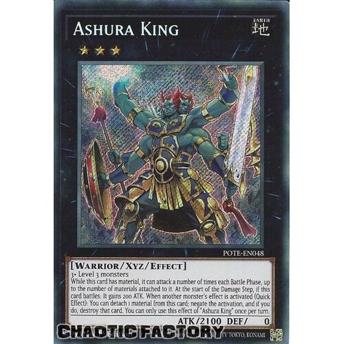 POTE-EN048 Ashura King Secret Rare 1st Edition NM