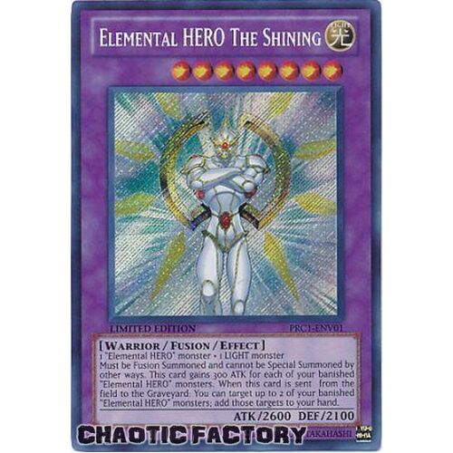 US PRINT Elemental Hero The Shining - PRC1-ENV01 - Secret Rare NM