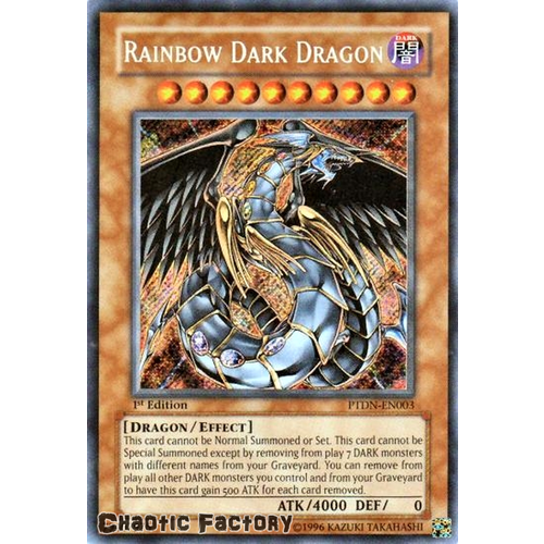 Rainbow Dark Dragon - PTDN-EN003 - Secret Rare 1st Edition NM