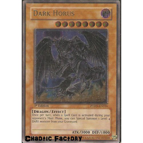 Yugioh Ultimate Rare - Dark Horus - PTDN-EN016 1st Edition NM