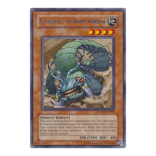 Aztekipede, The Worm Warrior - PTDN-EN089 - Rare Unlimited NM